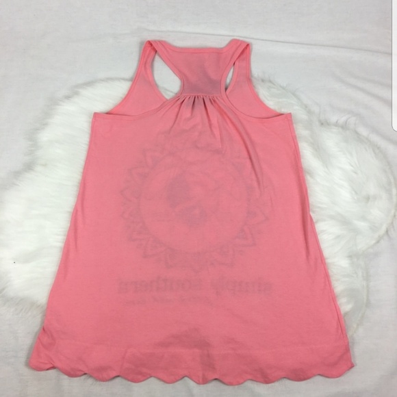 Simply Southern Racerback Scalloped Trim Tank Top - Picture 5 of 7